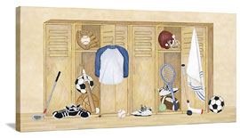 Sports Locker Movable Canvas Murals