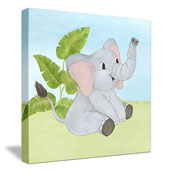 Baby Elephant Canvas Wall Art