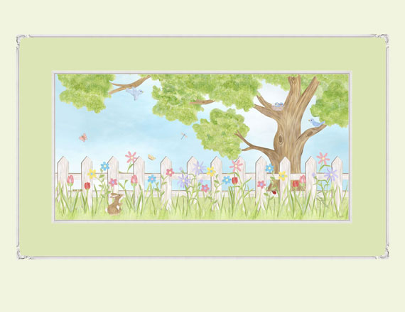 Daisy Garden Theme Wallpaper Mural Daisy Garden Theme Wallpaper Mural