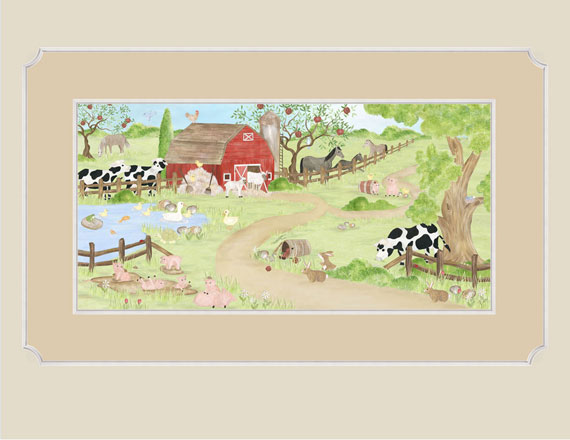 Barnyard Buddies - Farm Theme Wallpaper Mural Barnyard Buddies - Farm Theme Wallpaper Mural