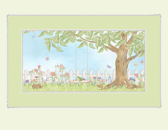 Sitting Pretty - Garden Theme Wallpaper Mural