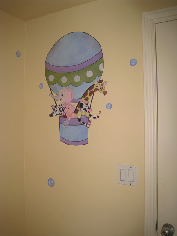 Balloon with Bubbles  Unique Wall Adhesive  installed   Note the