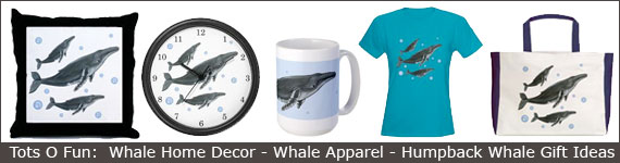Tots O Fun: Whale Home Decor - Whale Apparel - Humpback Whale Gift Ideas