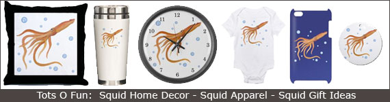 Tots O Fun: Squid Home Decor - Squid Apparel - Squid Gift Ideas