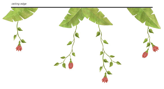 Jungle Flower Wall Decals