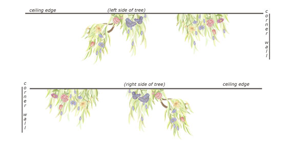 Mini Flowering Tree Border - Wall Decals