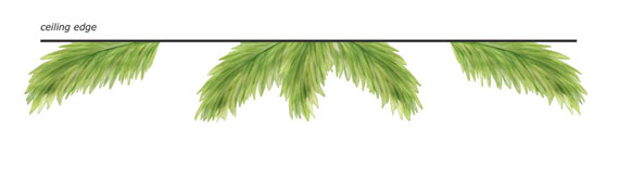 Palm Frond Wall Decals - Border