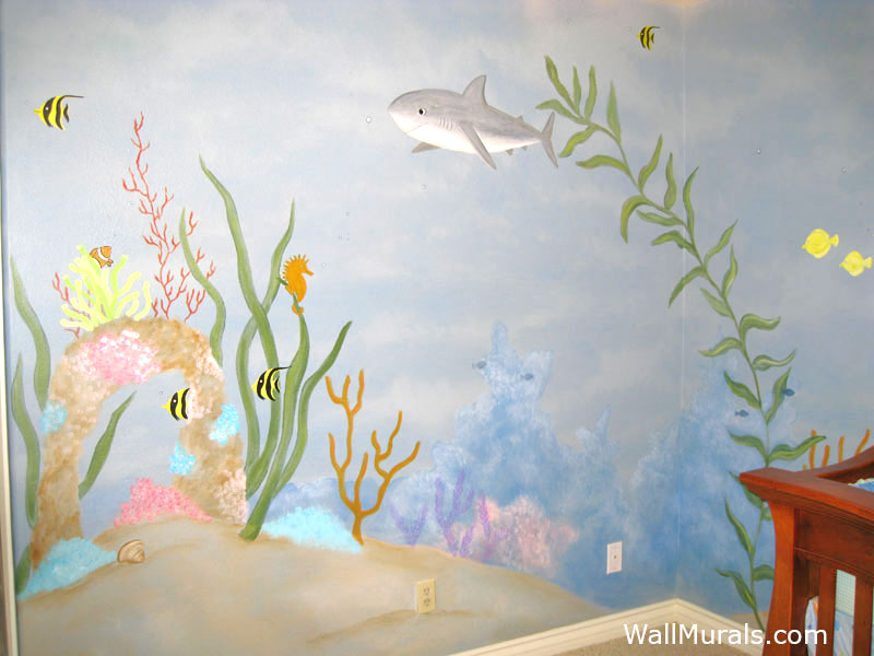 Ocean Wall Murals Beach Themed Murals Undersea Animals
