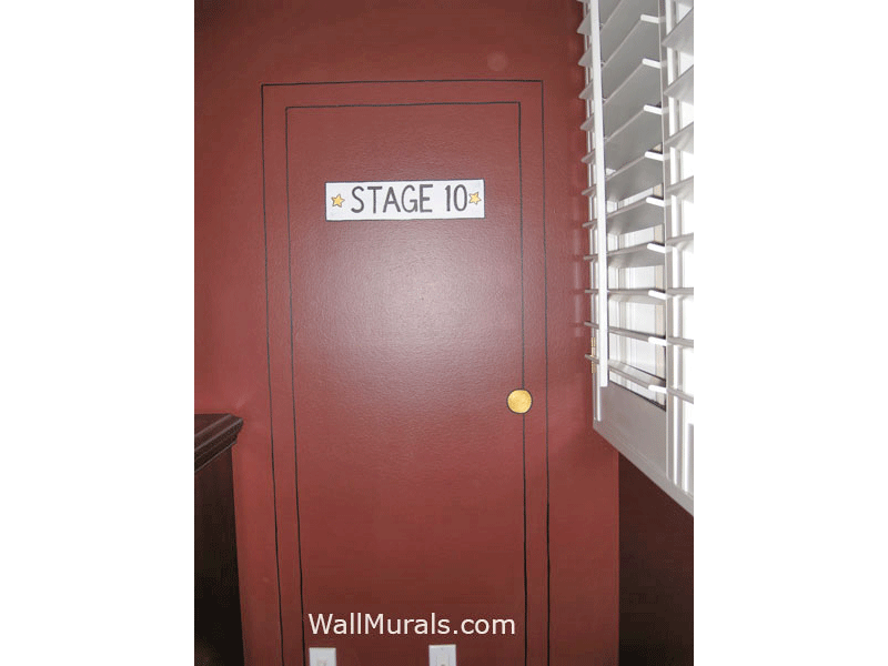 Painted Theatre Stage Door Mural
