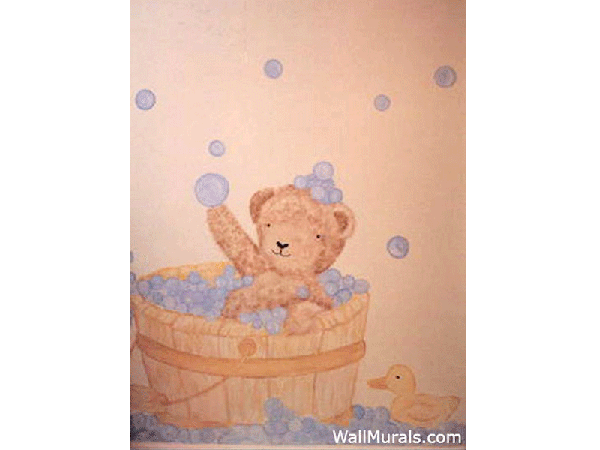 teddy bear wall painting