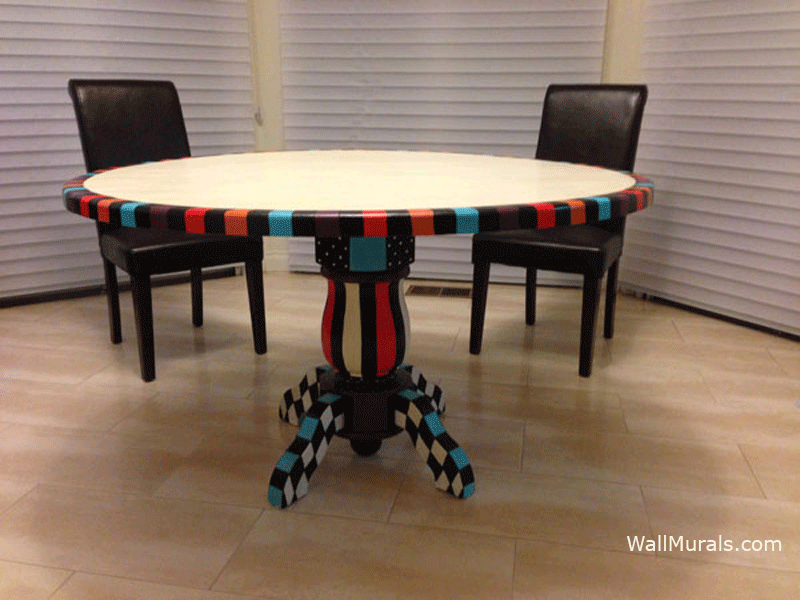 Hand-Painted Kitchen Table