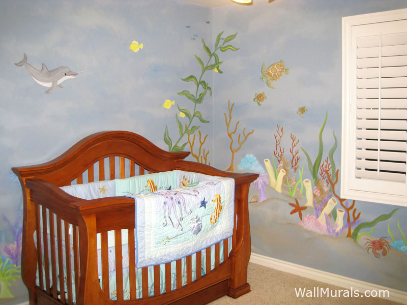 Ocean Wall Murals Beach Theme Underwater Wall Murals