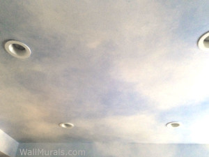 Faux Sky Painted on Ceiling