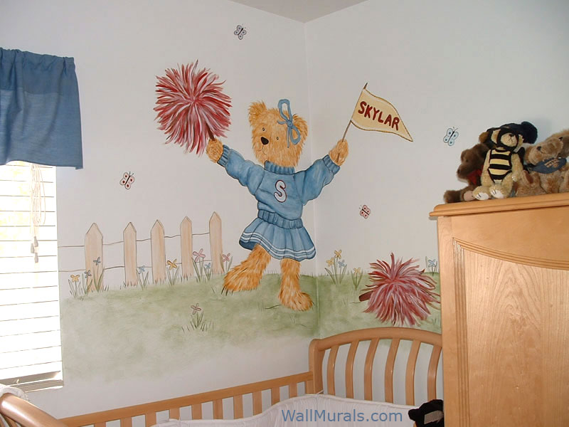 Cheerleader Teddy Bear Mural