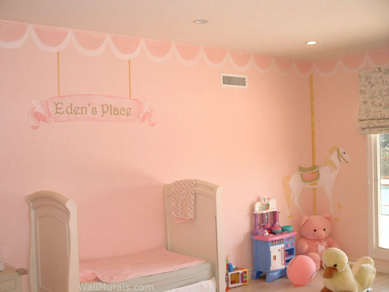 Name painted on wall of little girls room