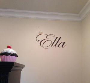 Painted Name in Baby Nursery