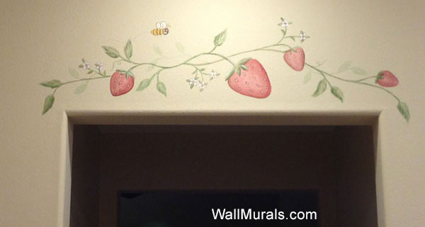 Strawberry Wall Art over Kitchen Doorway