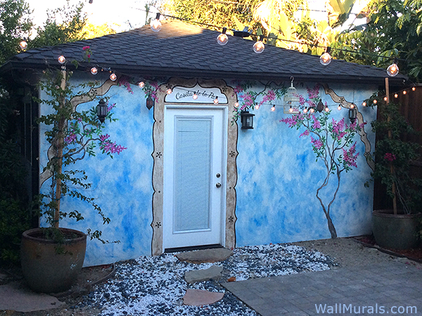 Painted Bougainvillea Mural