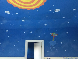 Outer Space Bedroom Mural