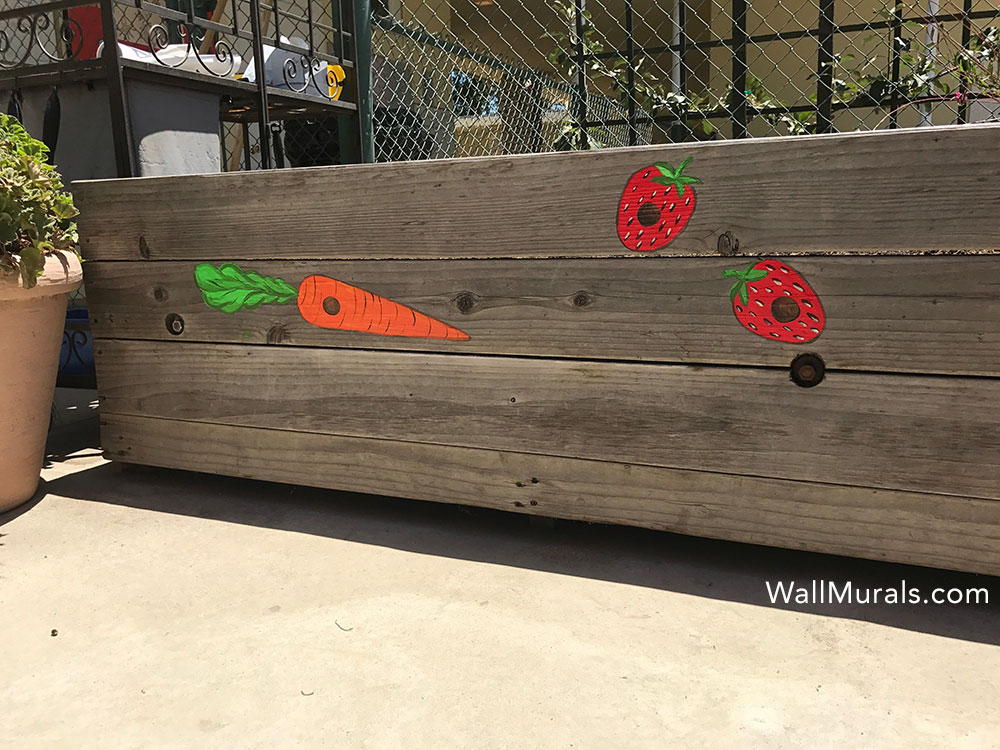 Preschool Wall Murals - Painted Planter Box