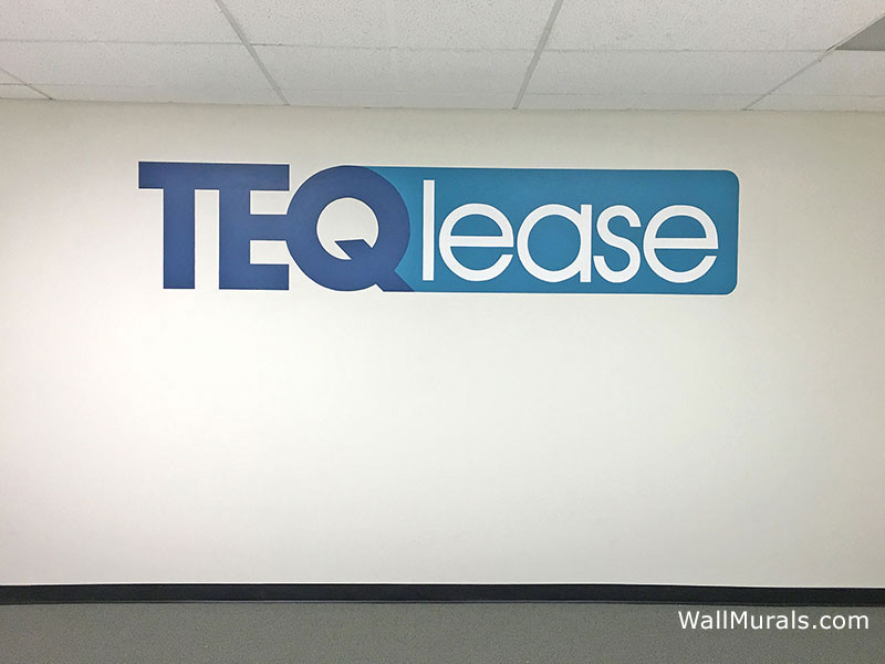 Painted Logo on Interior Wall of Office