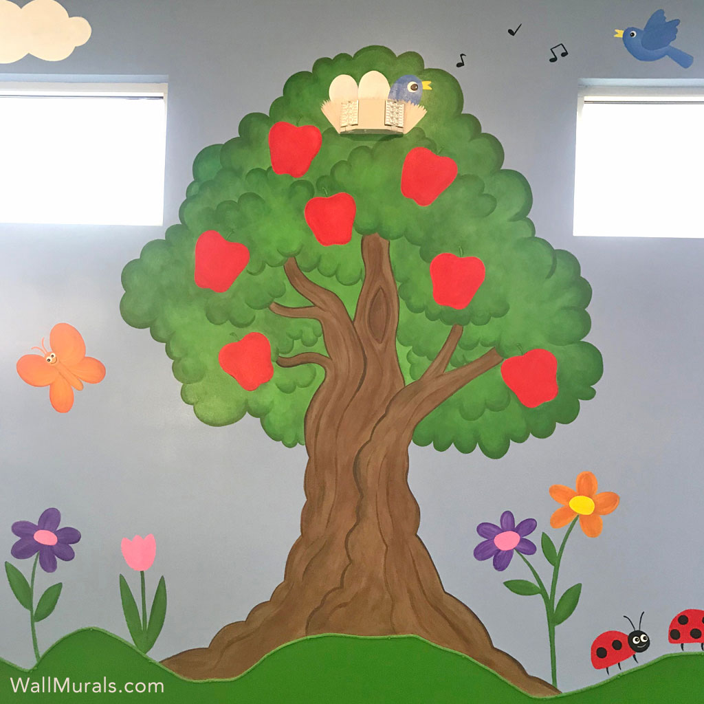 Apple Tree Wall Murals - Preschool Los Angeles - CA