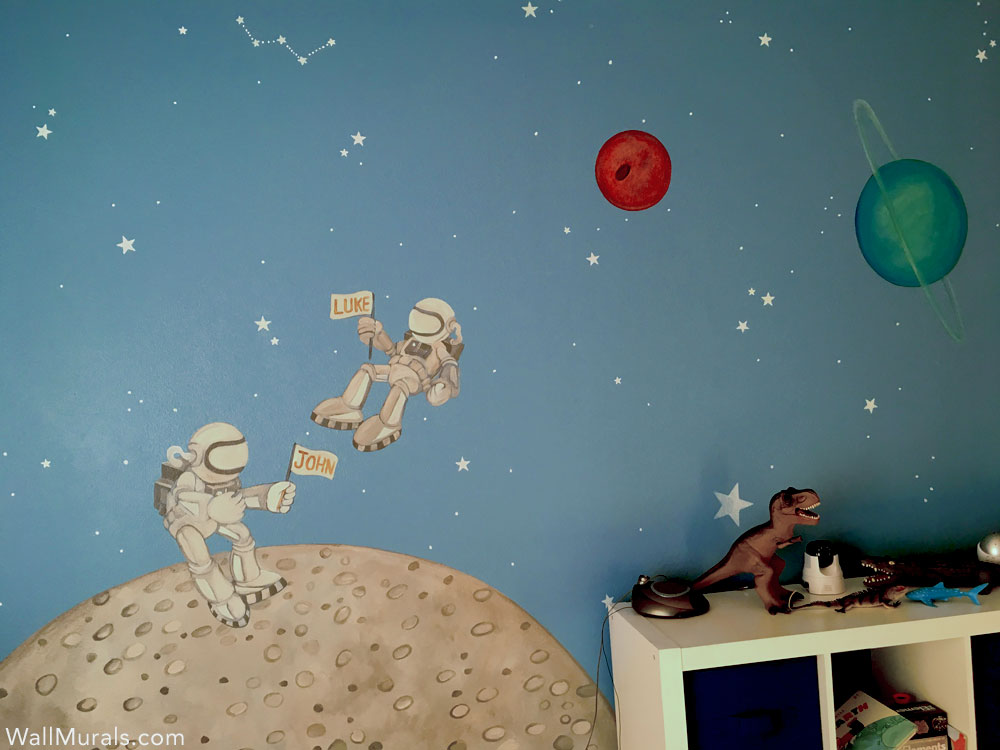 Space Wall Murals - Hand-painted - Wall Murals by ColetteWall Murals by