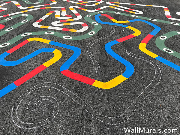 Hand-painted Playground Maze - Snake Game