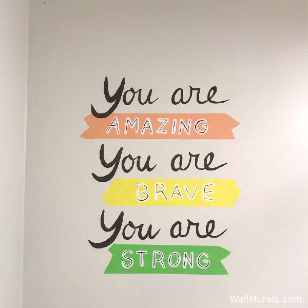 Hand-painted Inspirational Quote - School Wall