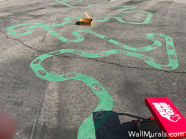How to Paint Playground Activities on the Ground