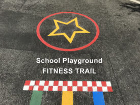Painted School Playground - Fitness Trail