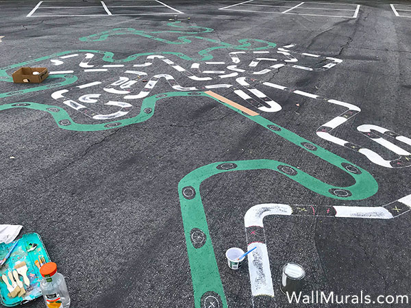 School Playground - Painting on Asphalt