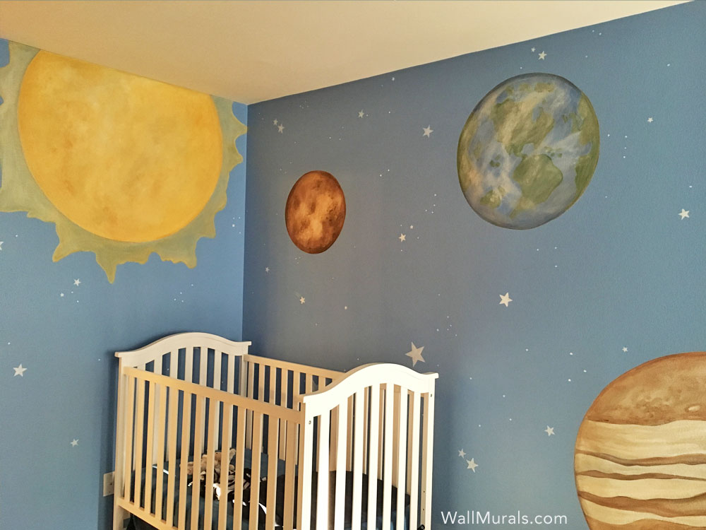 Hand-painted Space Wall Murals