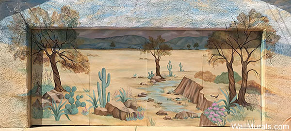 Garage Wall Mural with Desert Scene